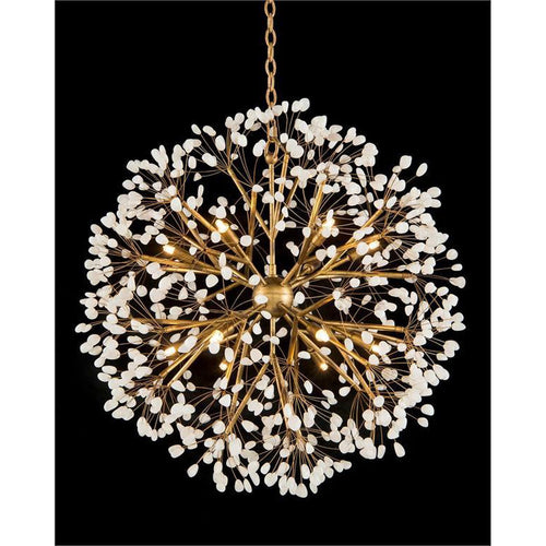 12-Light Gold Quartz Sphere Chandelier / Default Title