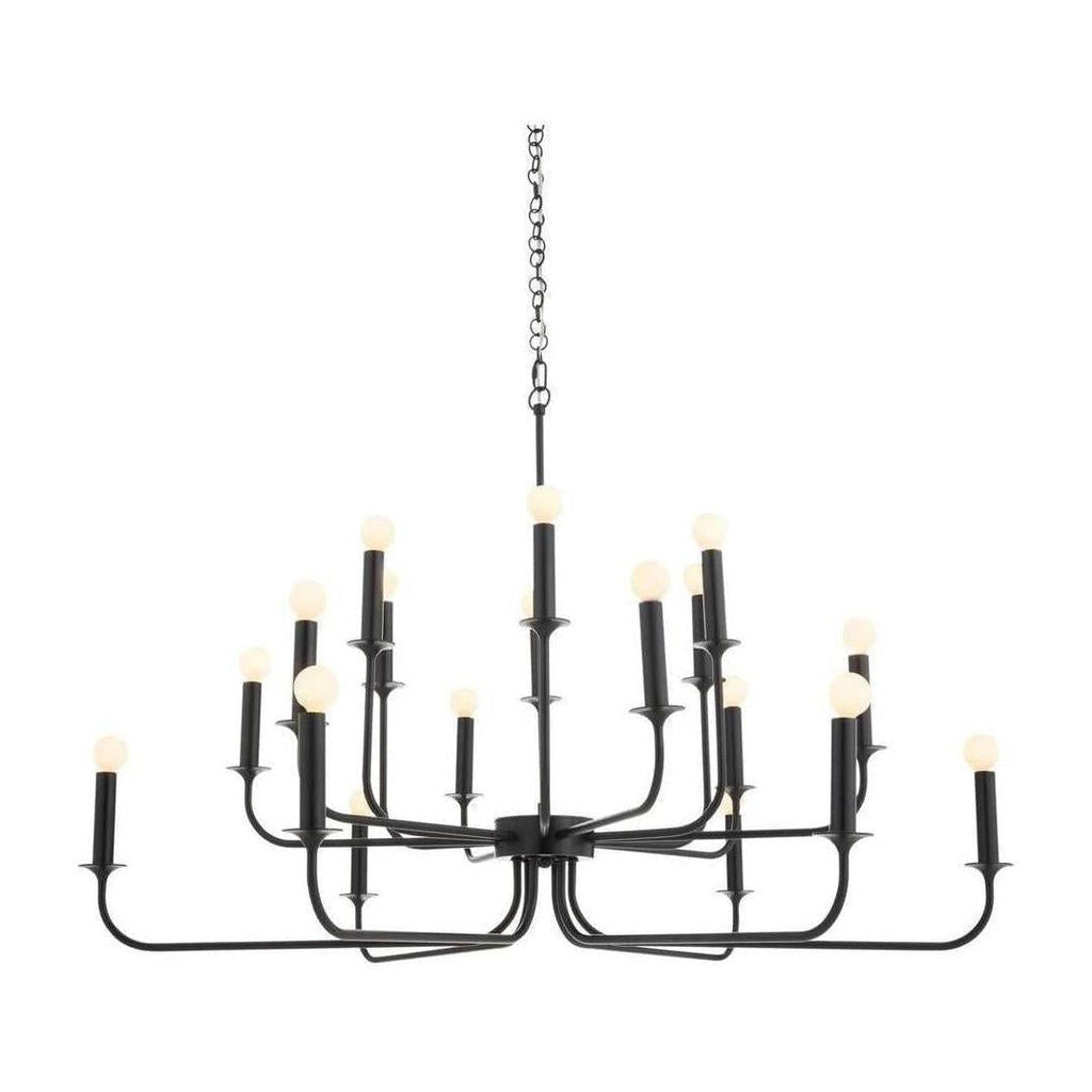 18-Light Bronze Double-Tier Chandelier / Default Title