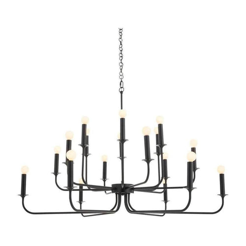 18-Light Bronze Double-Tier Chandelier / Default Title