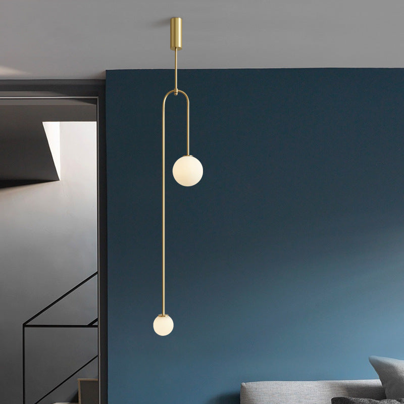 2- or 3-Light Iron LED Pendant Light / Black / 2 Heads / Warm light