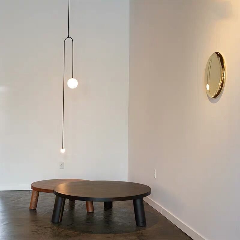 2- or 3-Light Iron LED Pendant Light / Black / 3 Heads / Warm light