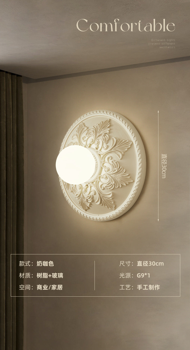 30cm French Brown or White Wall Light