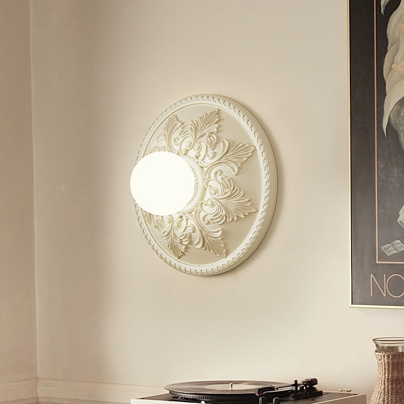30cm French Brown or White Wall Light / White Diameter 30cm