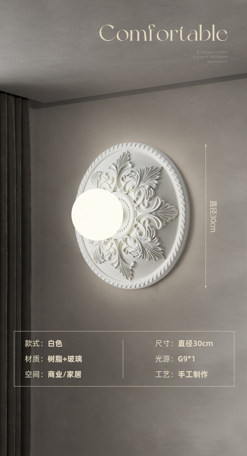 30cm French Brown or White Wall Light