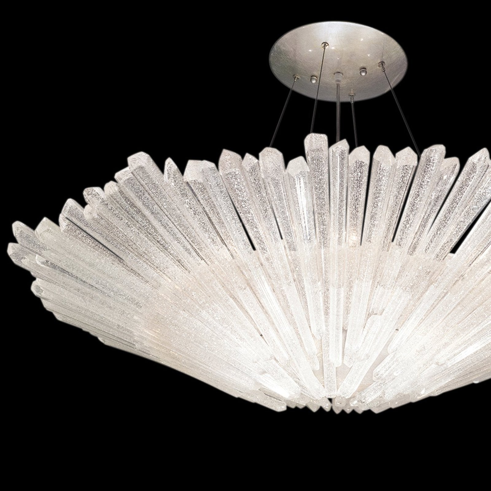 32-Inch Hand-Polished Quartz Pendant