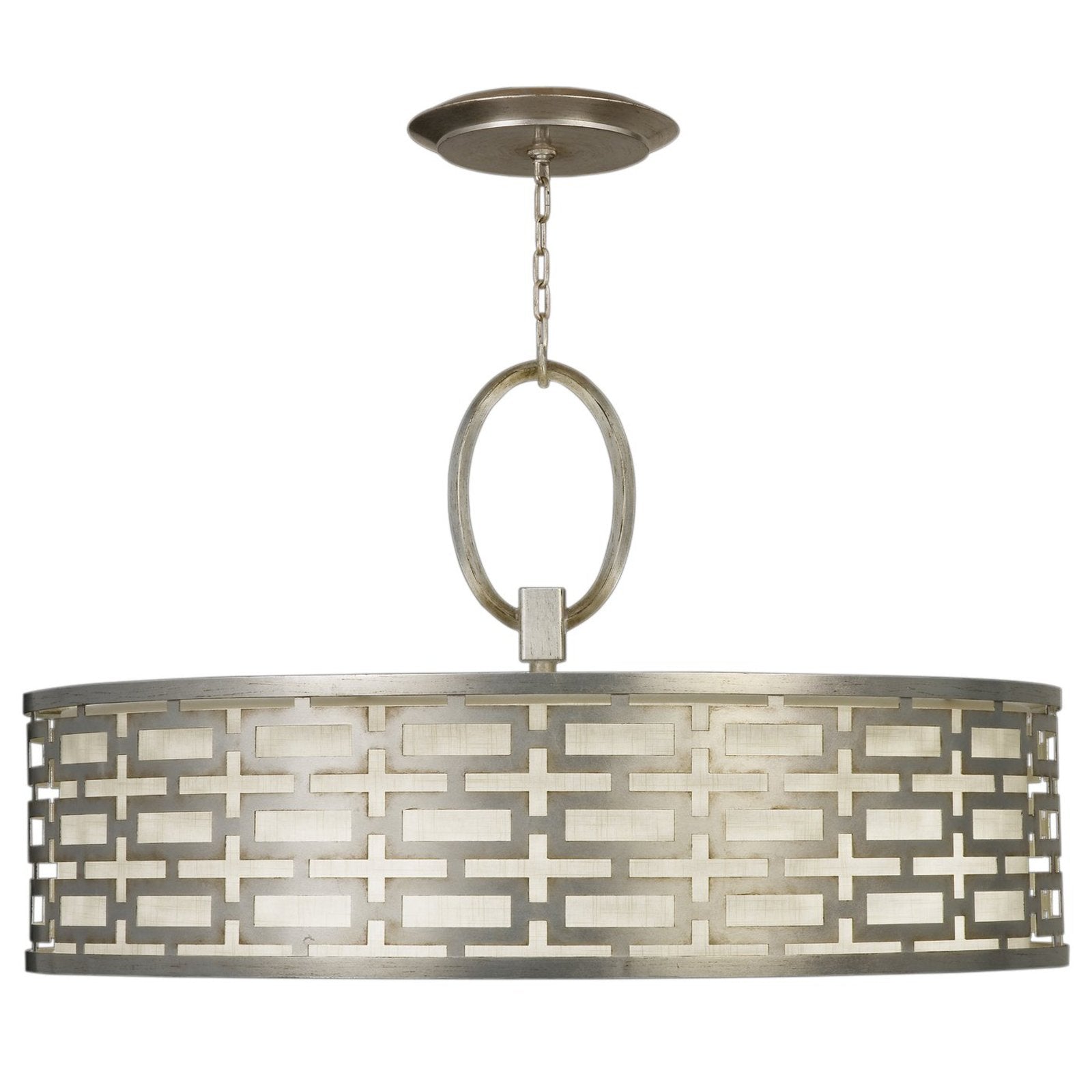 40-Inch Leaf Finish Fabric Pendant Light