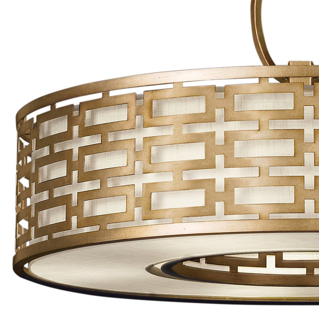 40-Inch Leaf Finish Fabric Pendant Light
