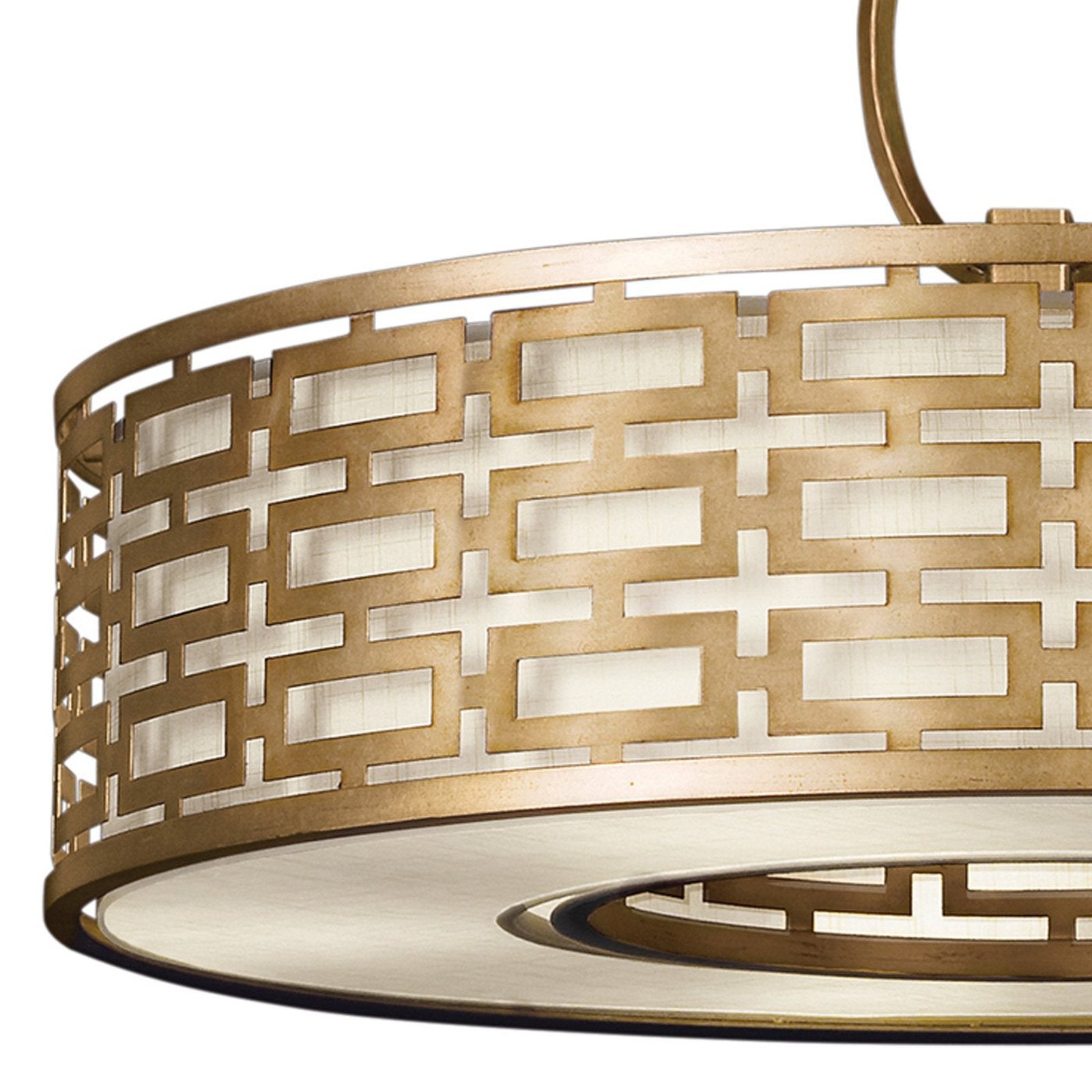 40-Inch Leaf Finish Fabric Pendant Light