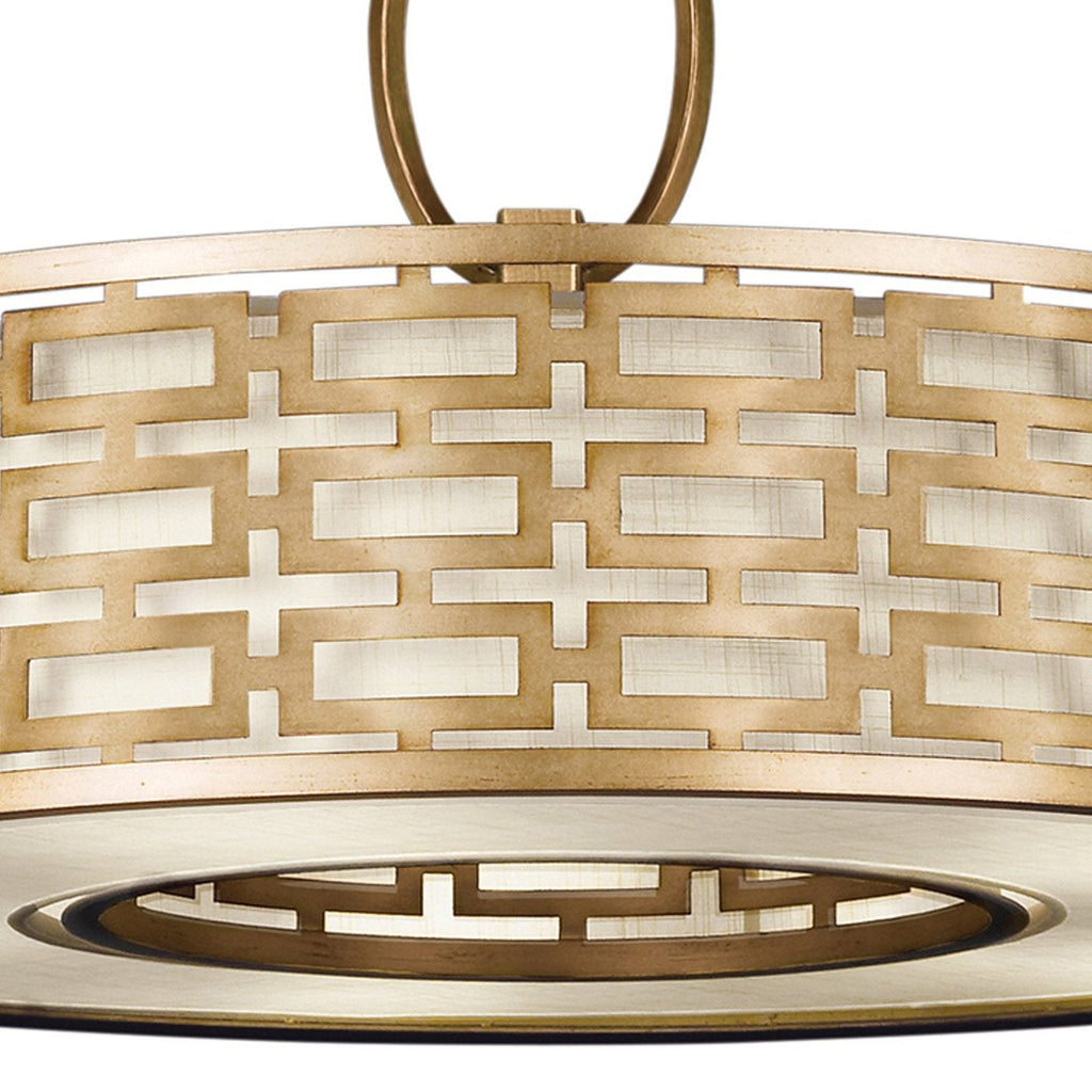 40-Inch Leaf Finish Fabric Pendant Light