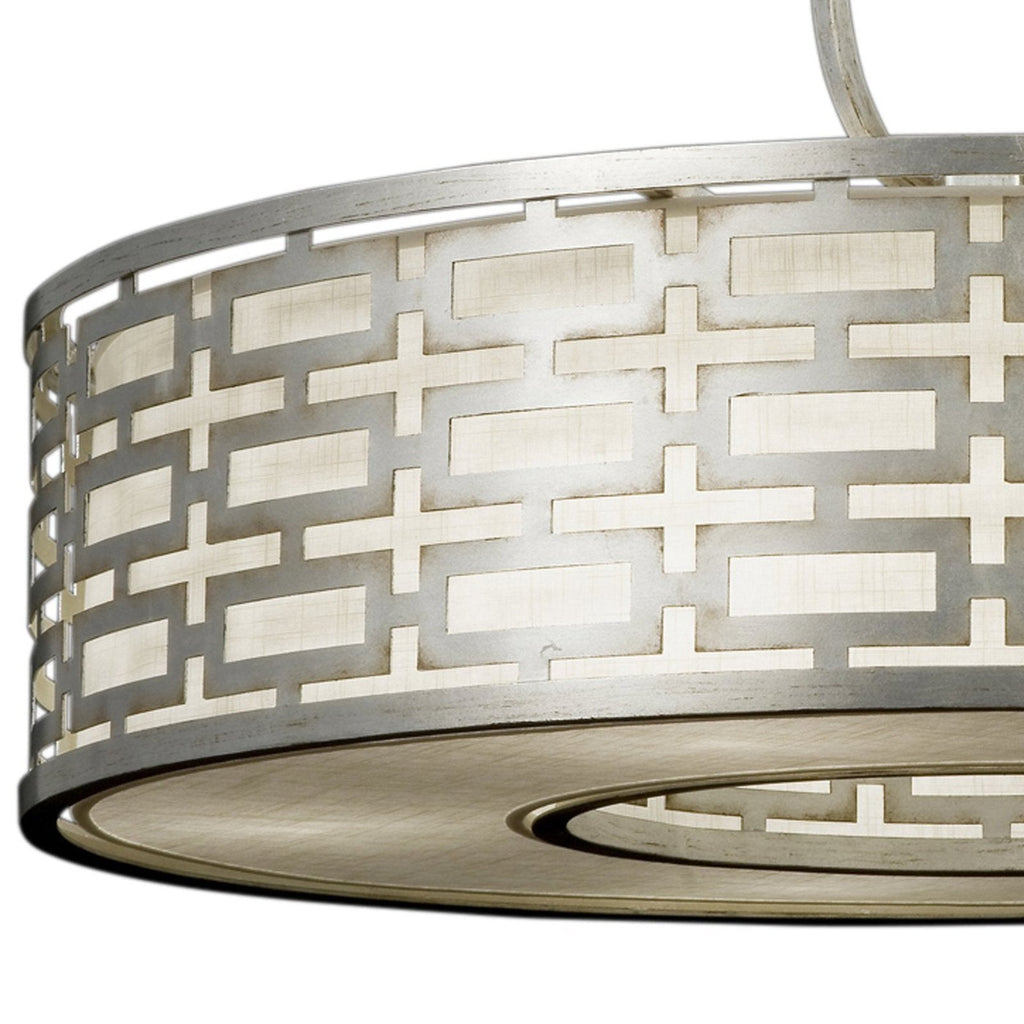 40-Inch Leaf Finish Fabric Pendant Light
