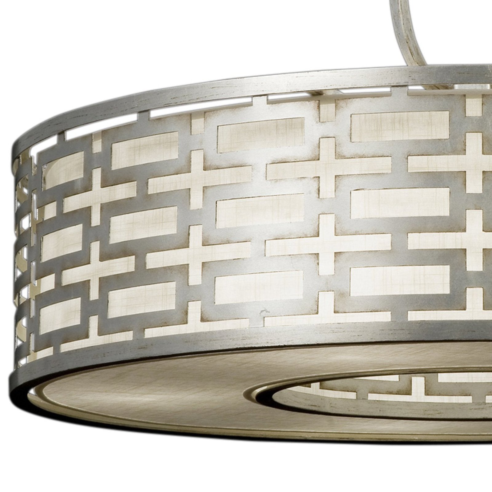 40-Inch Leaf Finish Fabric Pendant Light