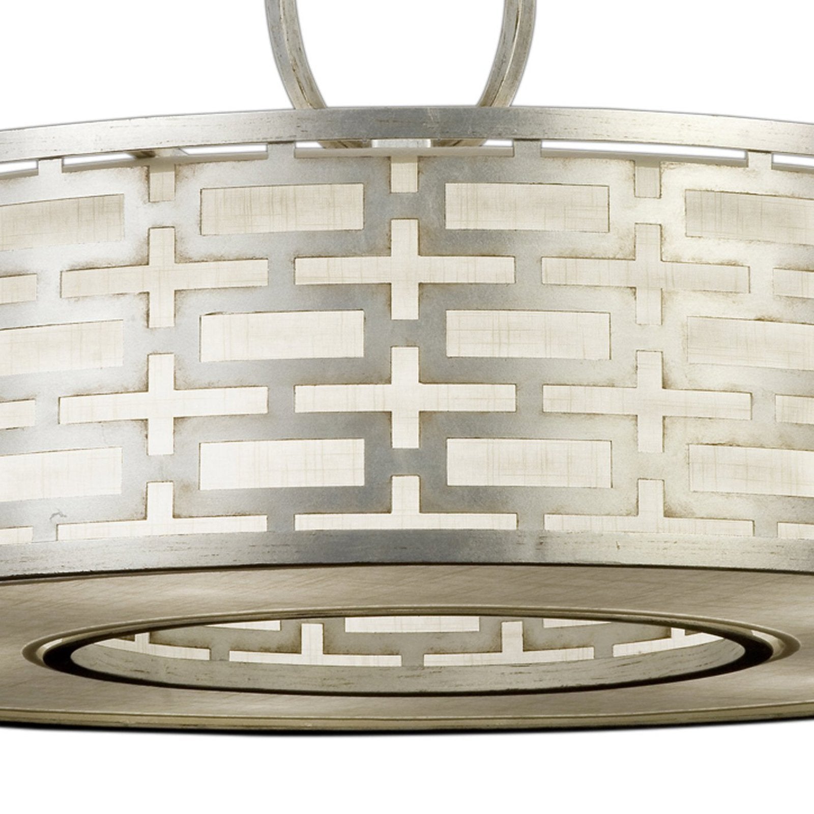 40-Inch Leaf Finish Fabric Pendant Light