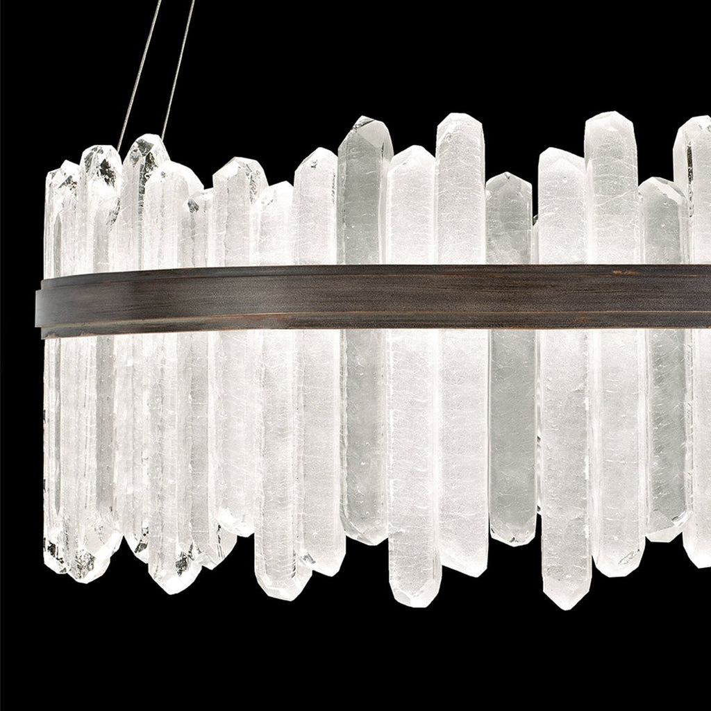 41-Inch Reversible Crystal LED Pendant / Gold