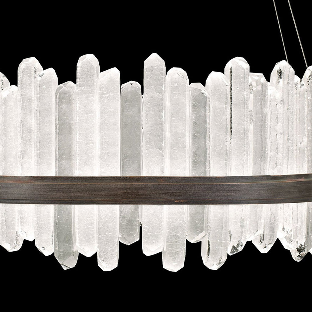 41-Inch Reversible Crystal LED Pendant / Silver