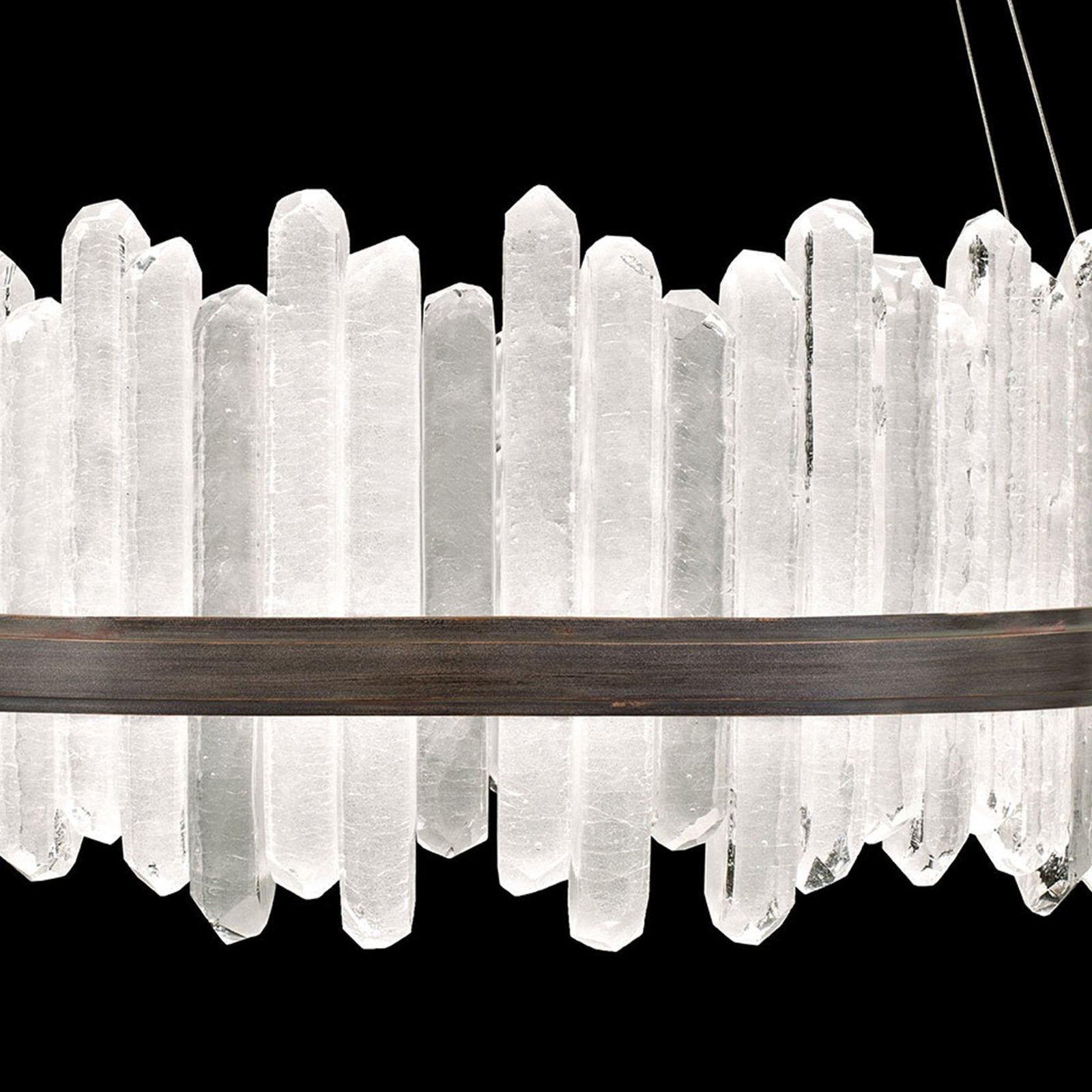 41-Inch Reversible Crystal LED Pendant / Silver