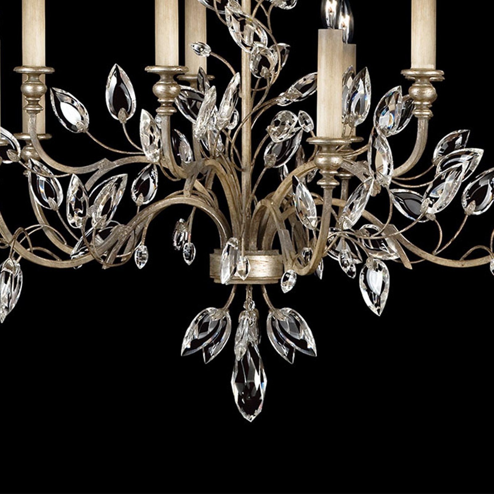 43-Inch Crystal Leaf Chandelier