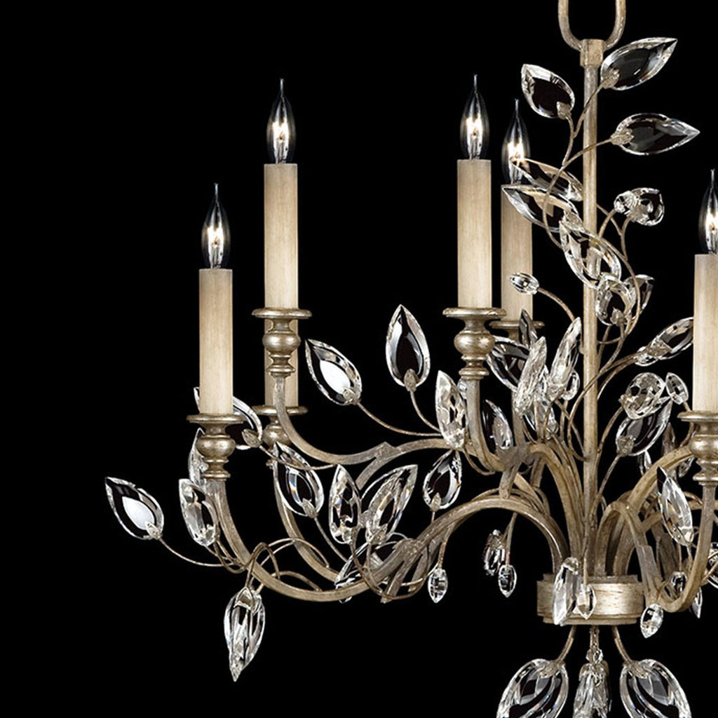 43-Inch Crystal Leaf Chandelier