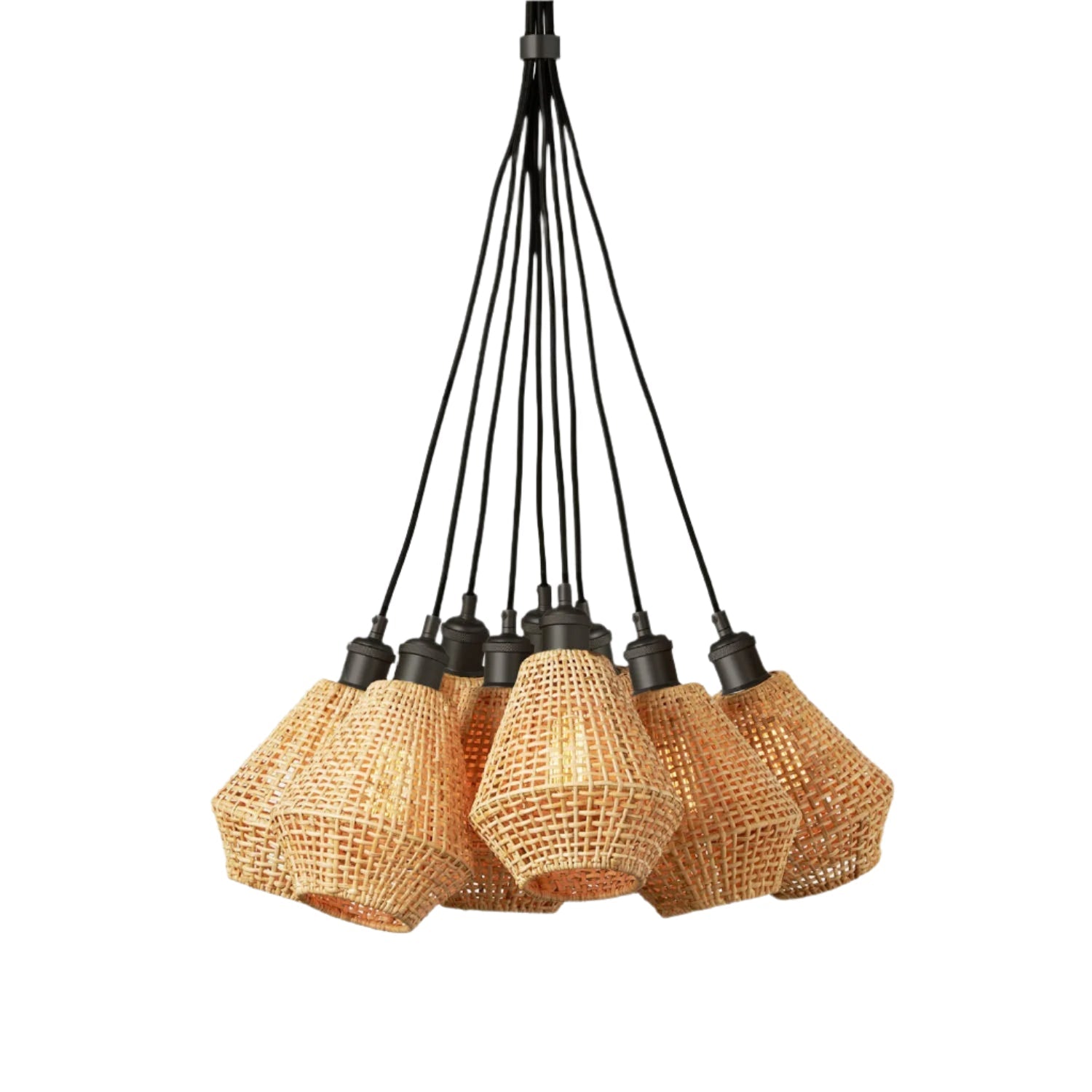 Adjustable 9-Light Statement Chandelier / Dark Bronze