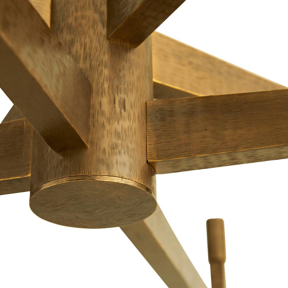 Chiseled Antique Brass Linear Chandelier