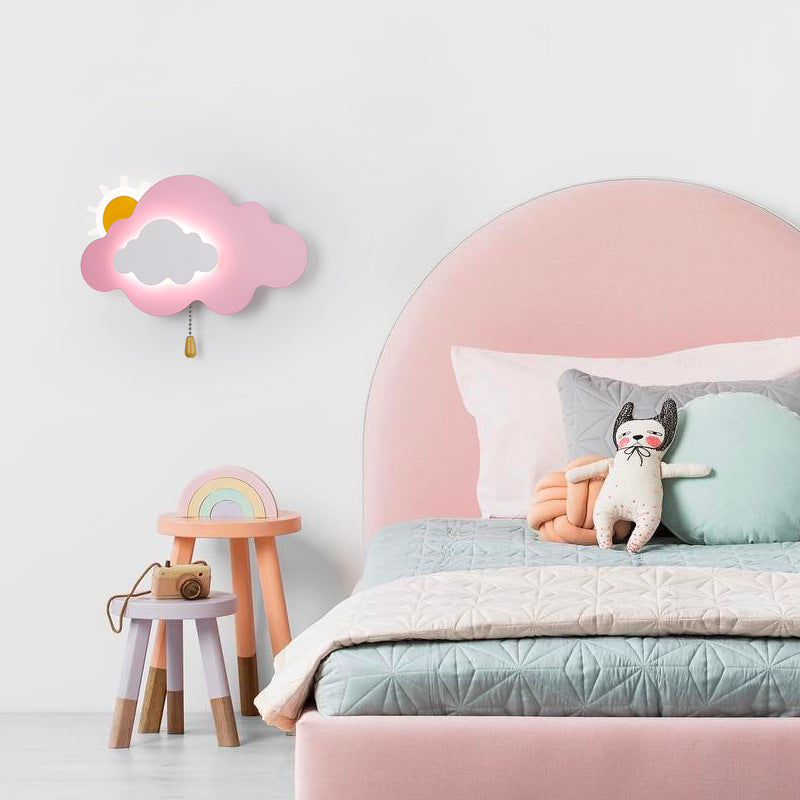 Cloud Kids’ Room Iron Wall Light / Gold / Own battery
