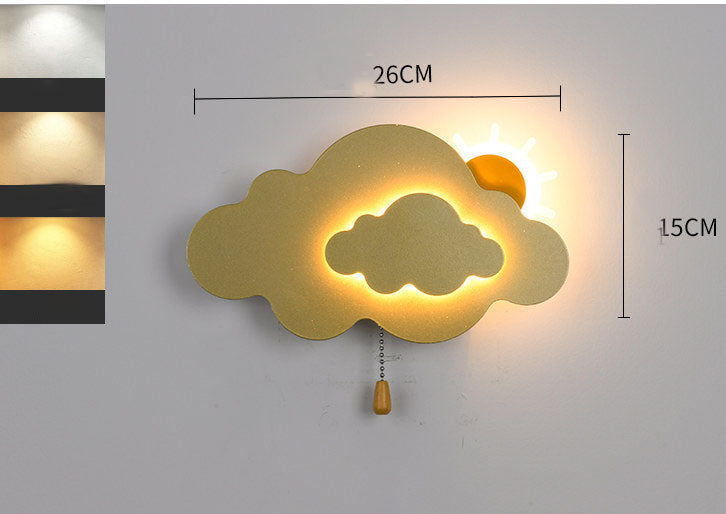 Cloud Kids’ Room Iron Wall Light / Gold / electric