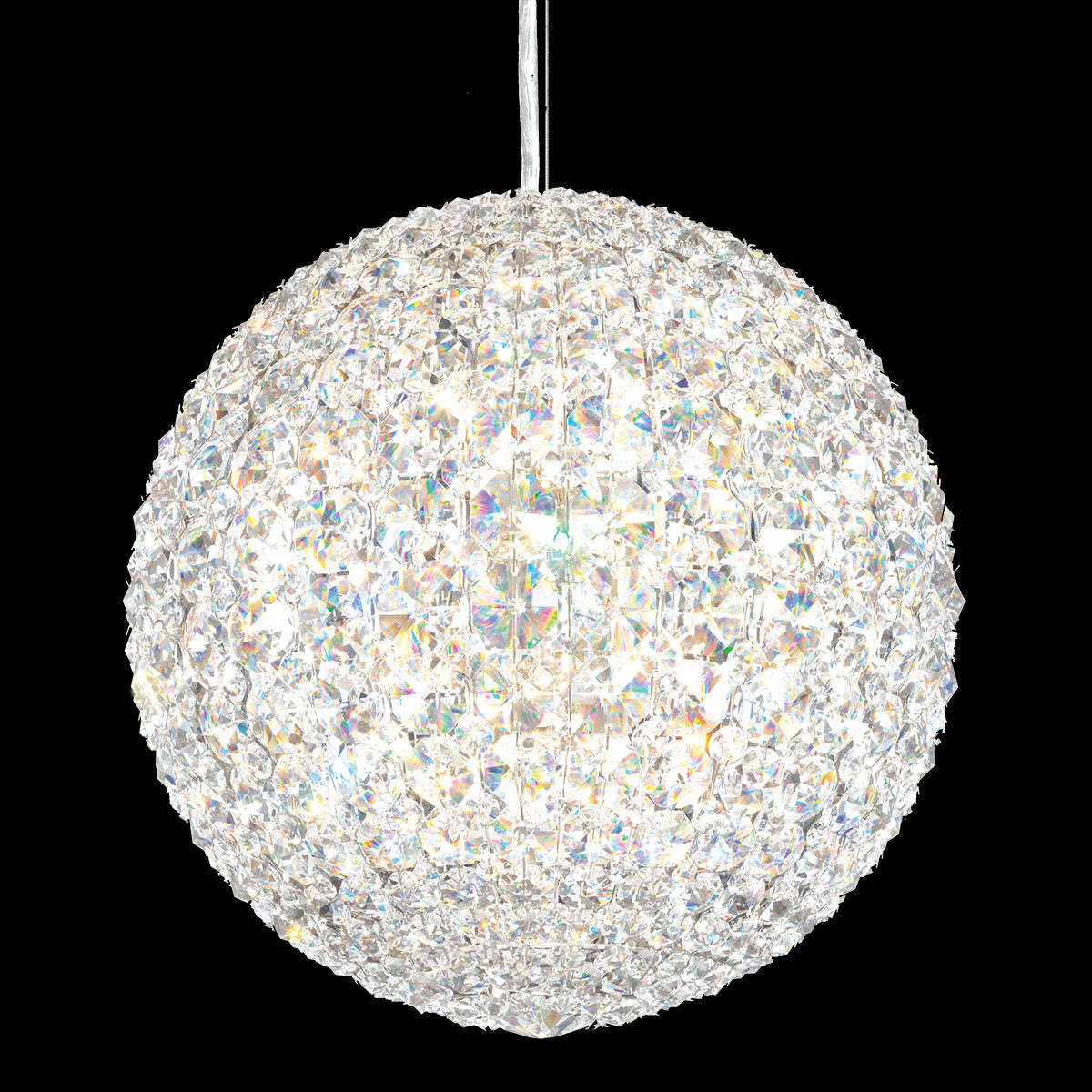 Faceted Crystal Globe Pendant Light / Default Title