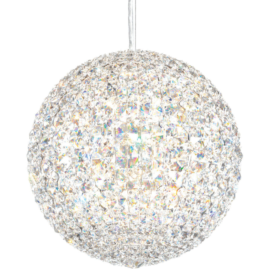 Faceted Crystal Globe Pendant Light