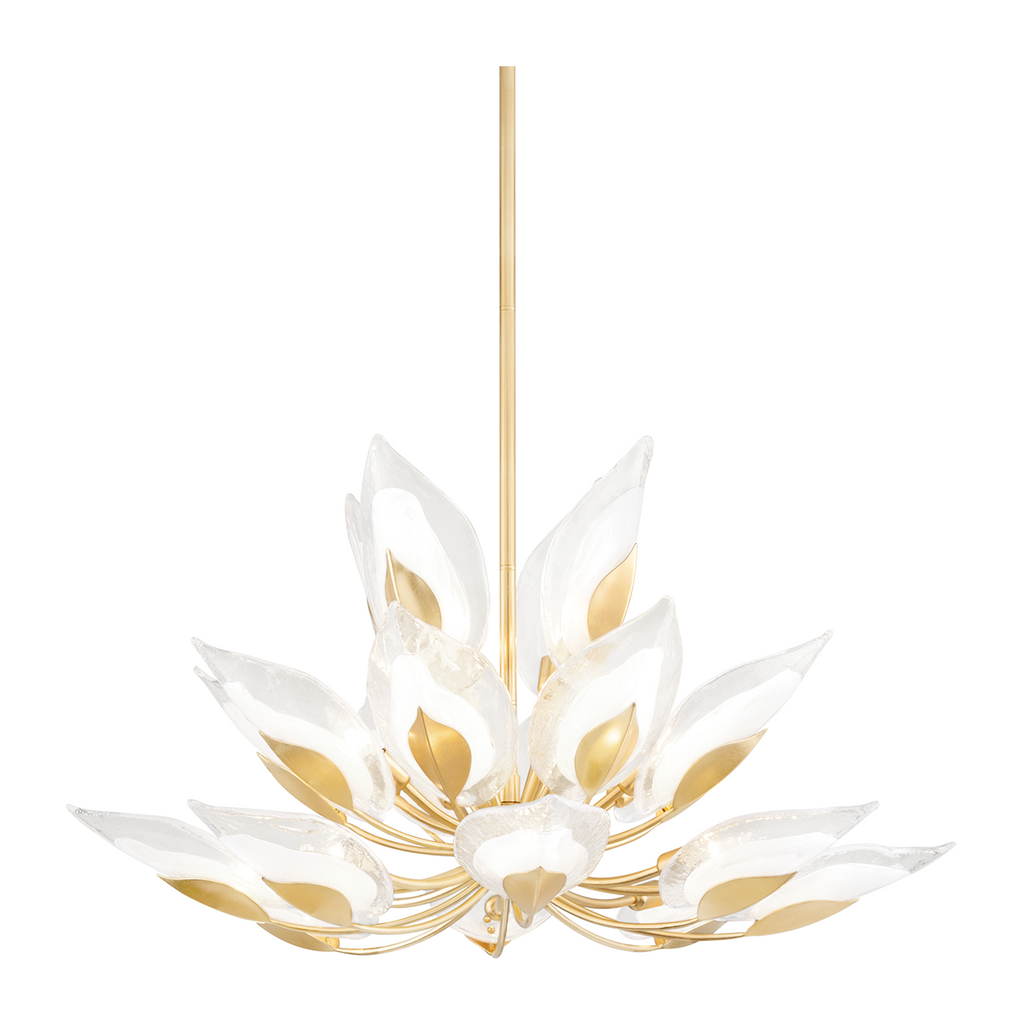 Hudson Valley Lighting Blossom 20 Light 40.5 inch Chandelier Ceiling Light / Gold Leaf