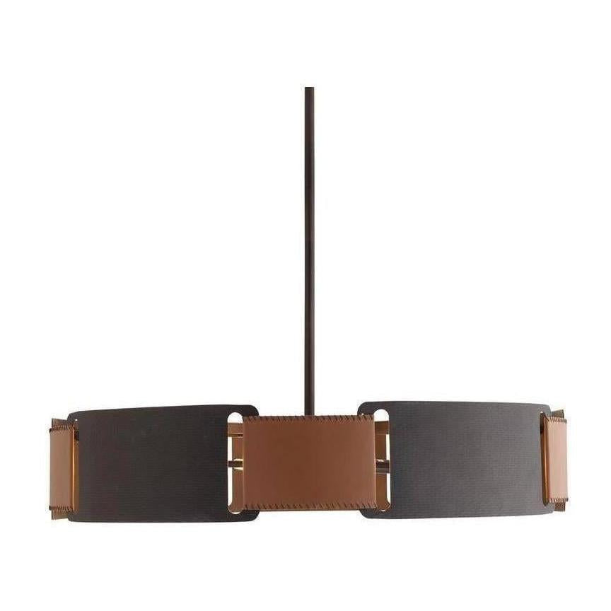 Leather Strap Iron Ring Chandelier / Default Title