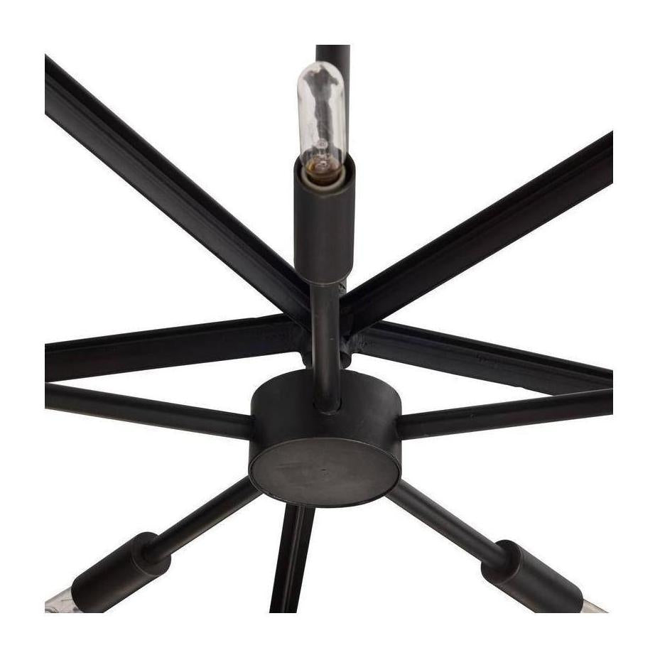Leather Strap Iron Ring Chandelier