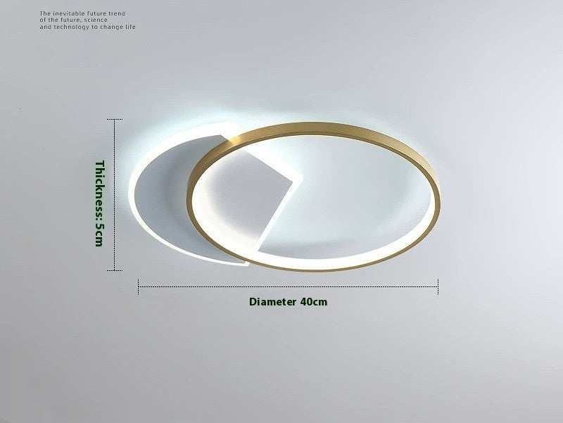 Nordic Minimalist Bedroom Ceiling Light / Gold / 40cm / Warm light
