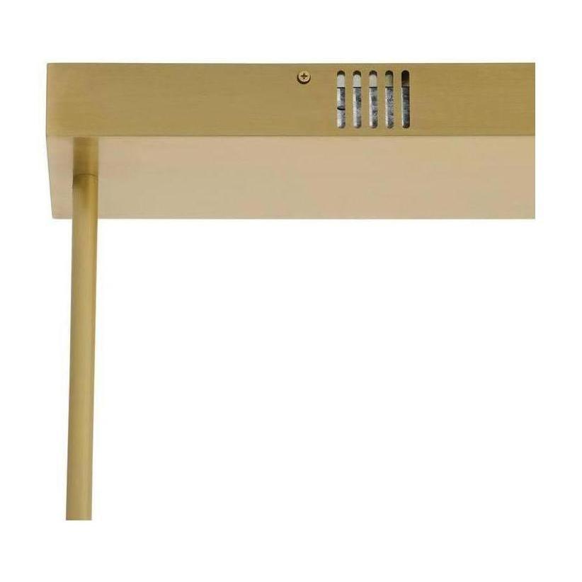 Opal Glass Antique Brass Linear Chandelier