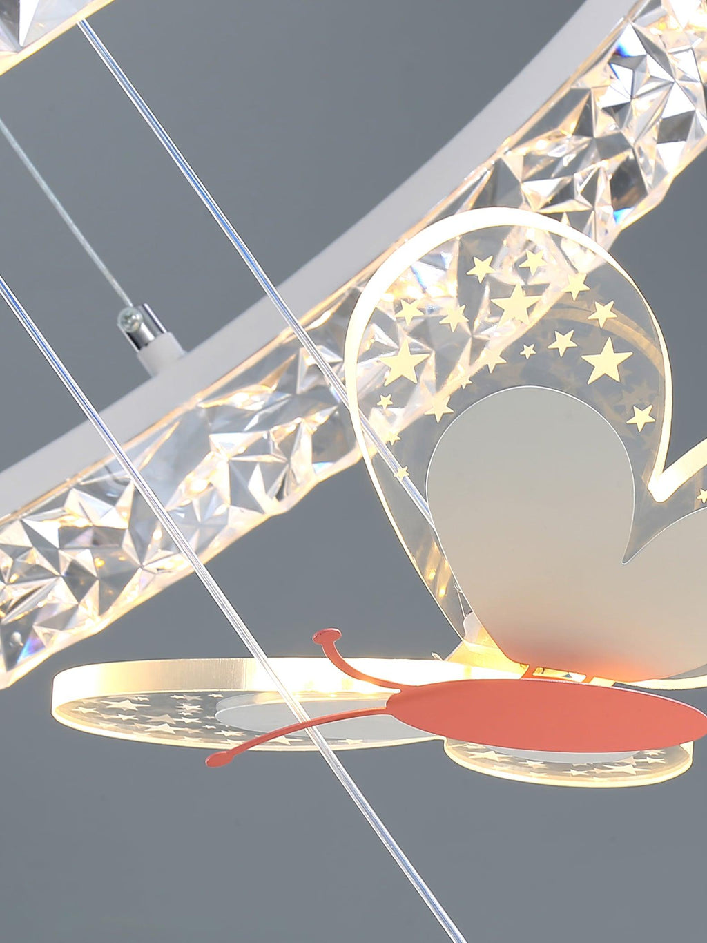 Pink Butterfly LED Pendant Light