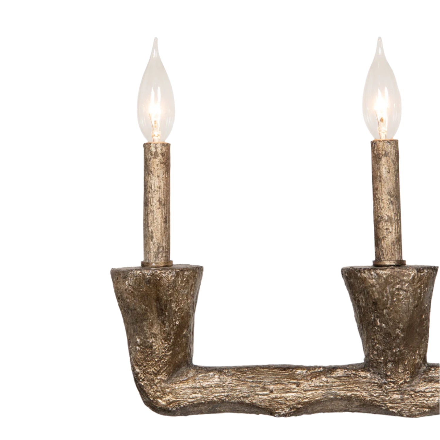 Sculptural Gesso Finish Chandelier