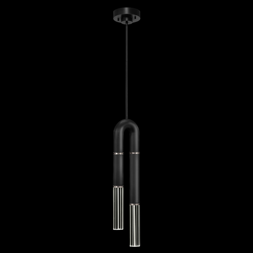 Seven-Inch Parchment Glass Pendant Light / Black / Nickel / No Parchment