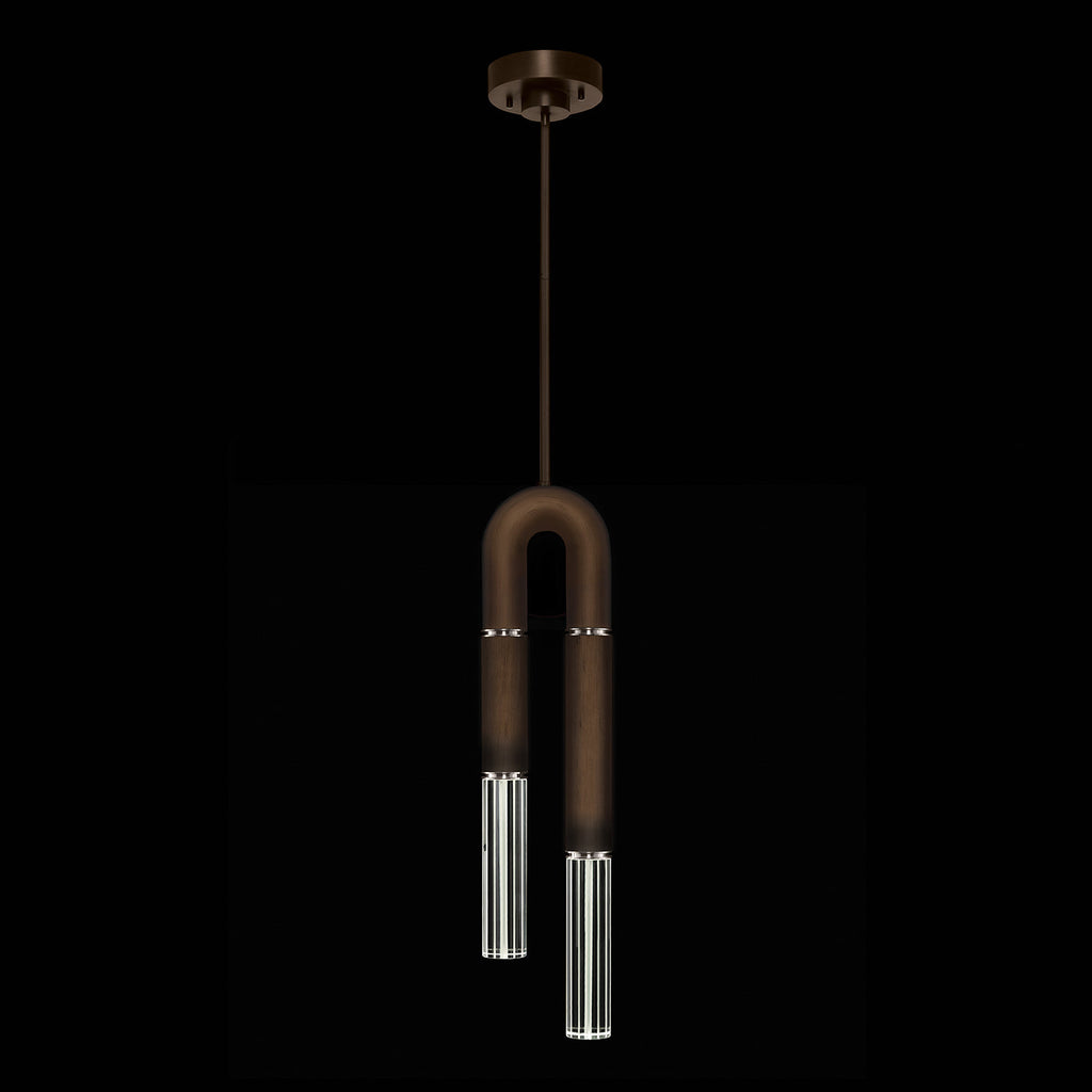 Seven-Inch Parchment Glass Pendant Light / Bronze / Nickel / No Parchment