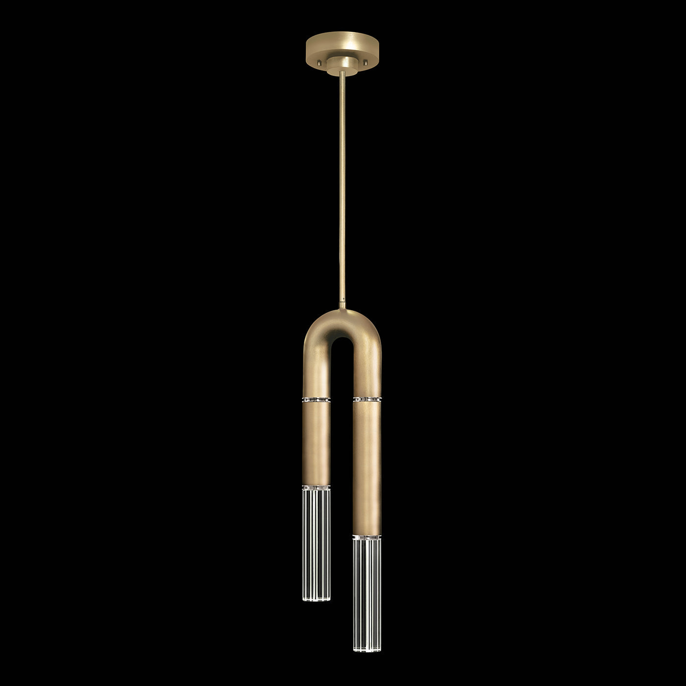 Seven-Inch Parchment Glass Pendant Light / Gold Leaf / Nickel / No Parchment