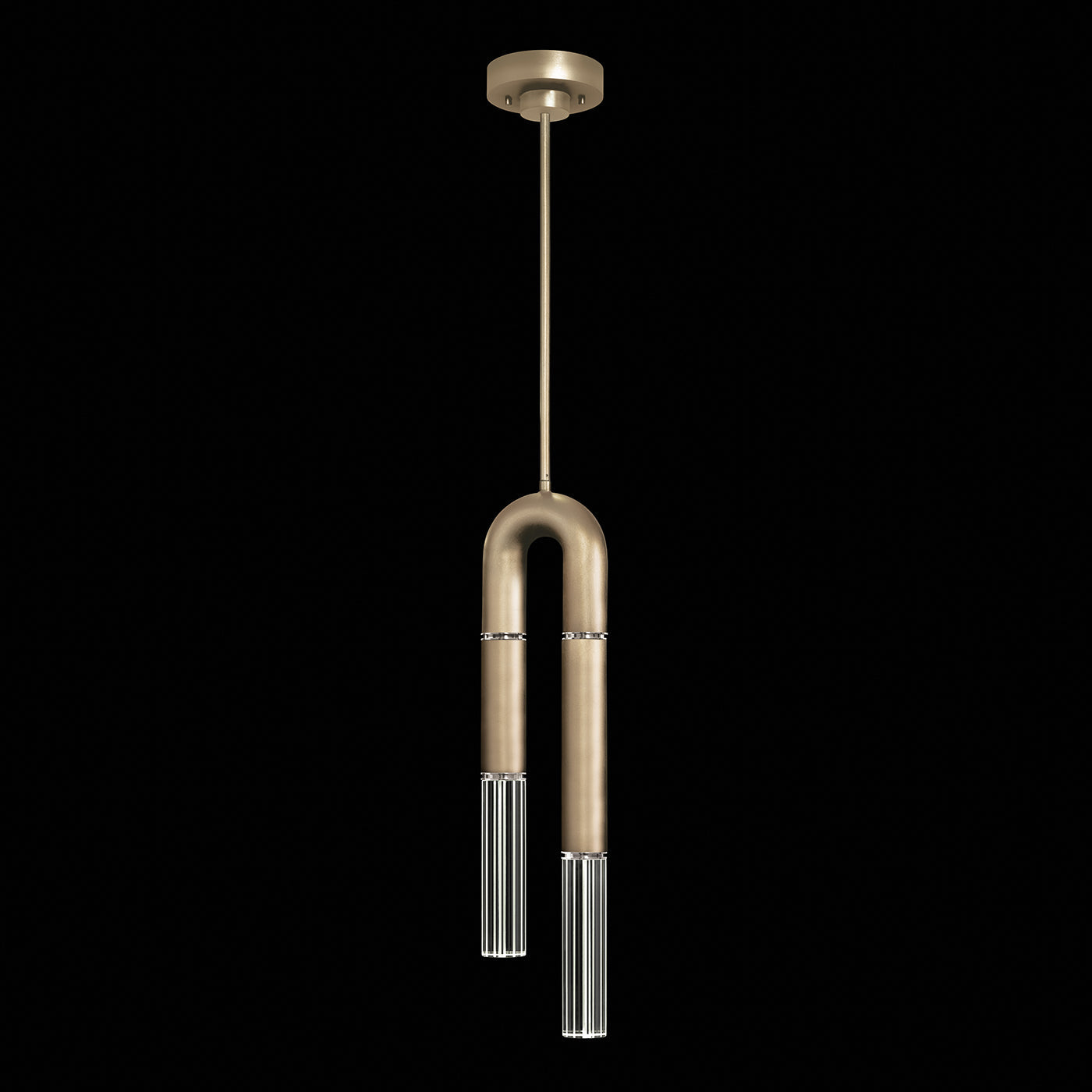 Seven-Inch Parchment Glass Pendant Light / Soft Gold Leaf / Nickel / No Parchment