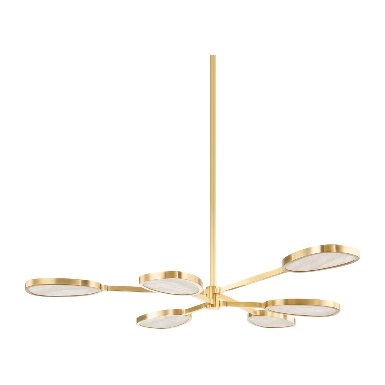 Six-Light Vintage Brass Chandelier / Default Title