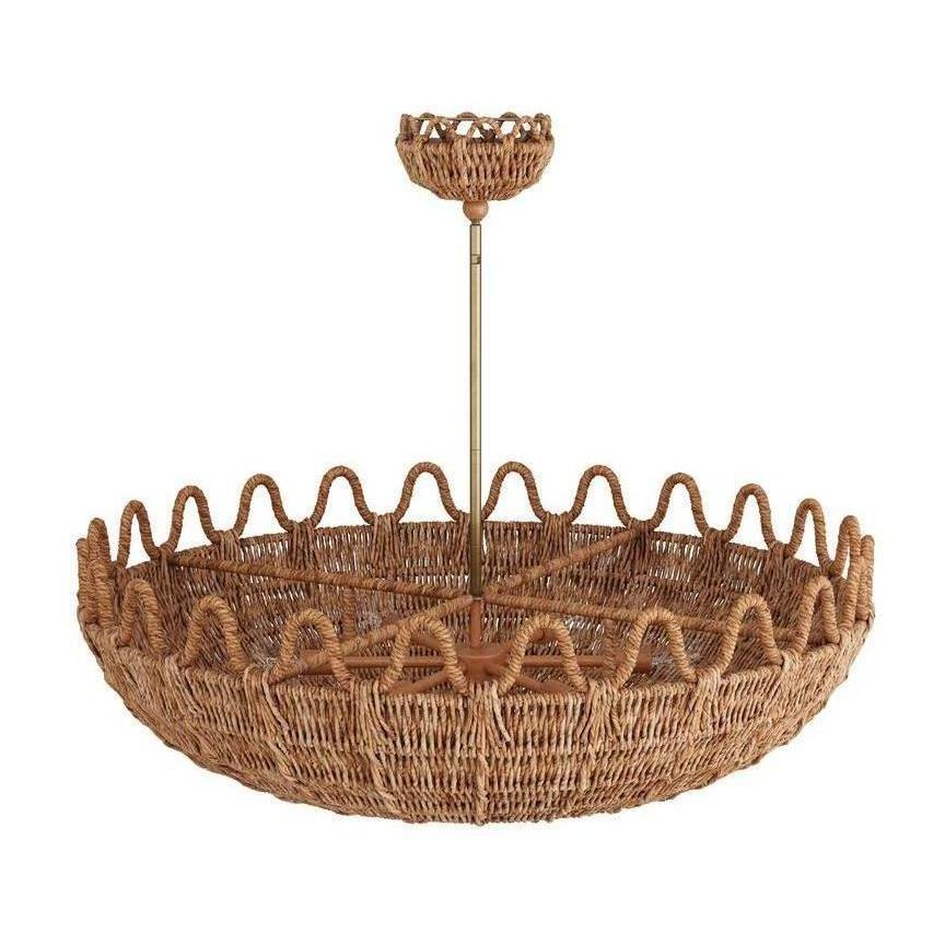 Woven Rope Palm Chandelier